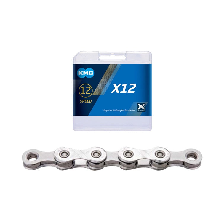 KMC CHAIN X12 126 LINKS SILVER