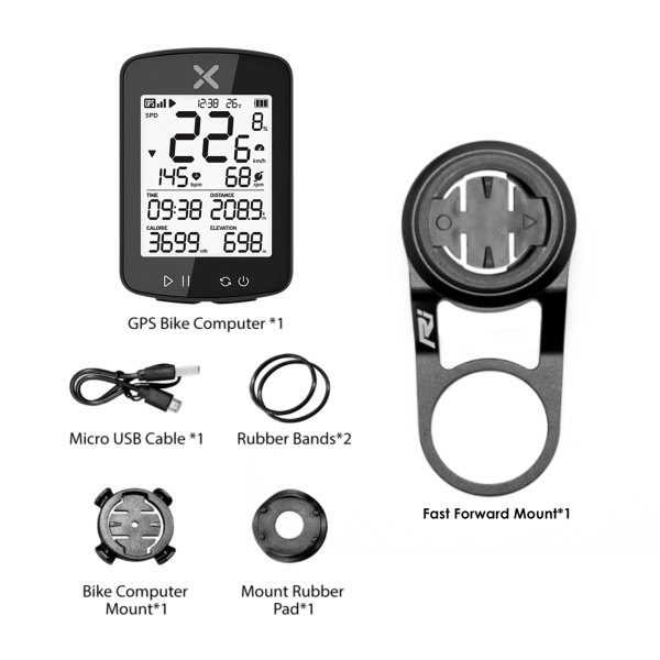 RYDER XOSS COMP  FAST FORWARD MOUNT G+ GPS KIT