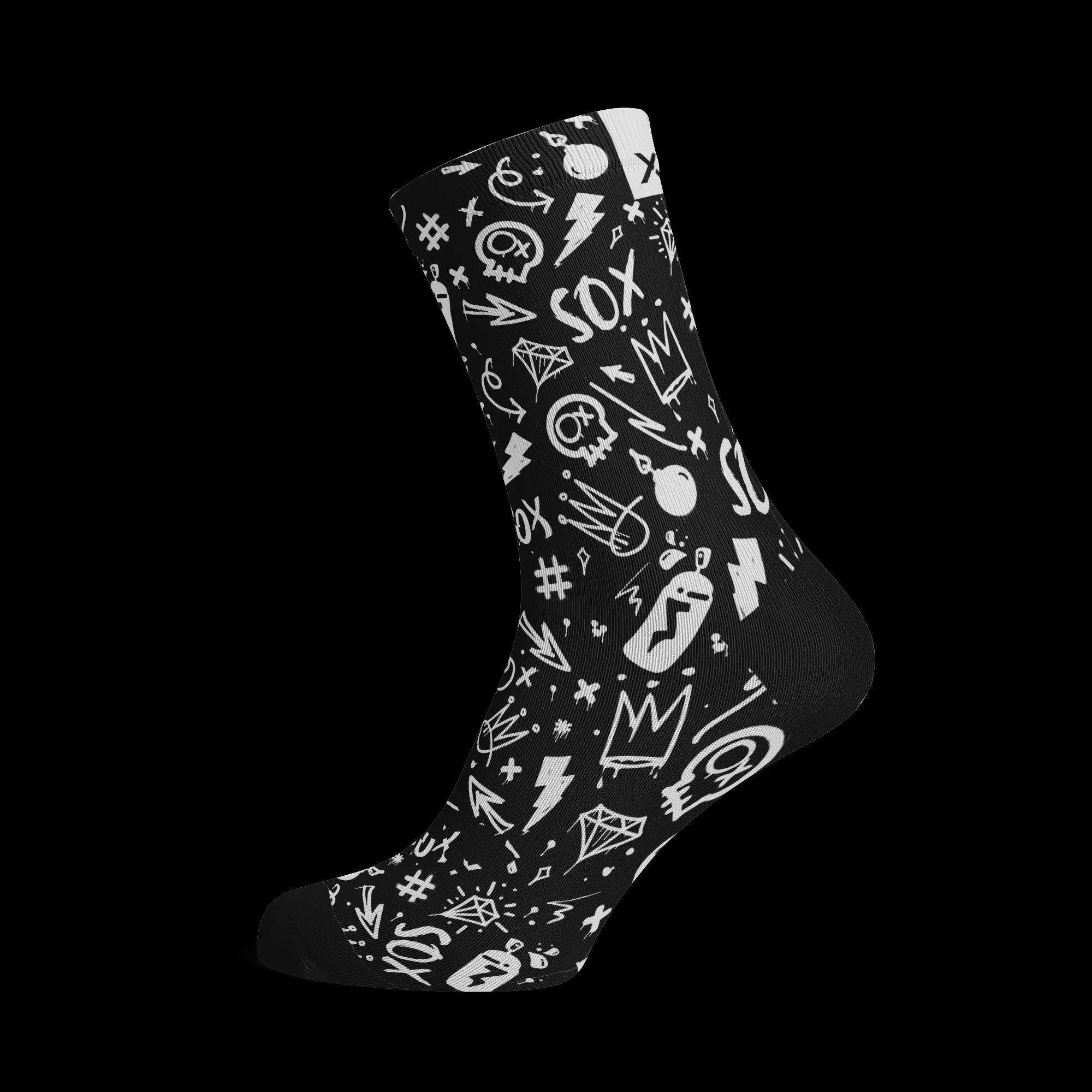 SOX DOODLE BLACK SOCKS